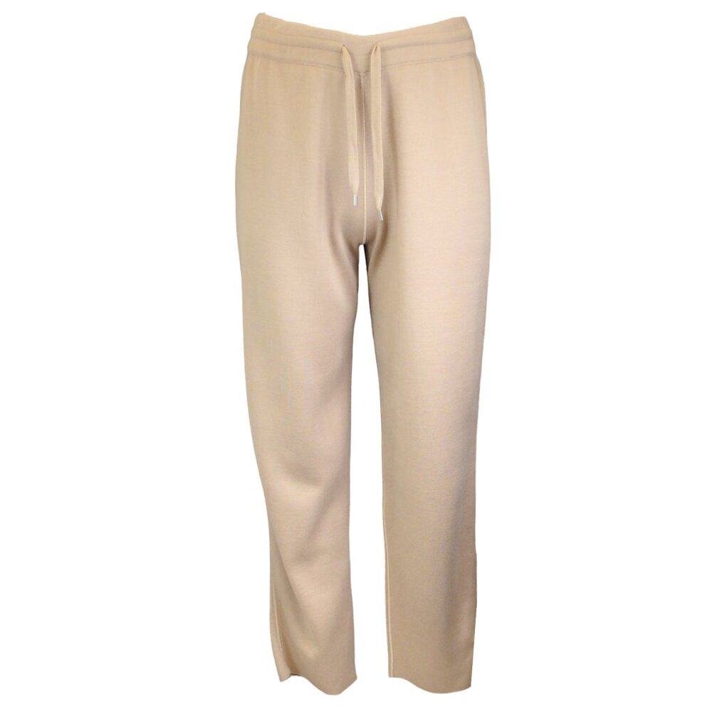 MAISON ULLENS TAN PALLAS CASHMERE AND SILK KNIT PANTS